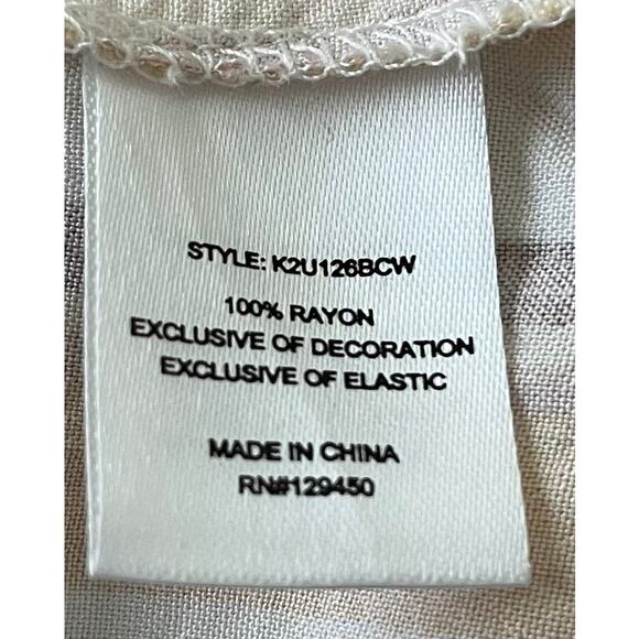 COMO BLACK WOMEN LONG SLV BUTTON V-NECK BLOUSE, WOMANS, 3X, YELLOW TAN STRIPES - Picture 10 of 11